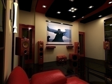 private cinema hall 3d model max 79404