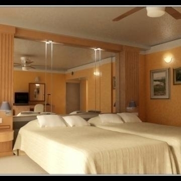 realistic highly detailed hotel room 3d model 3ds max obj 77232