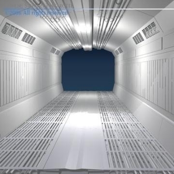 science-fiction corridor 3d model 3ds dxf obj 77453