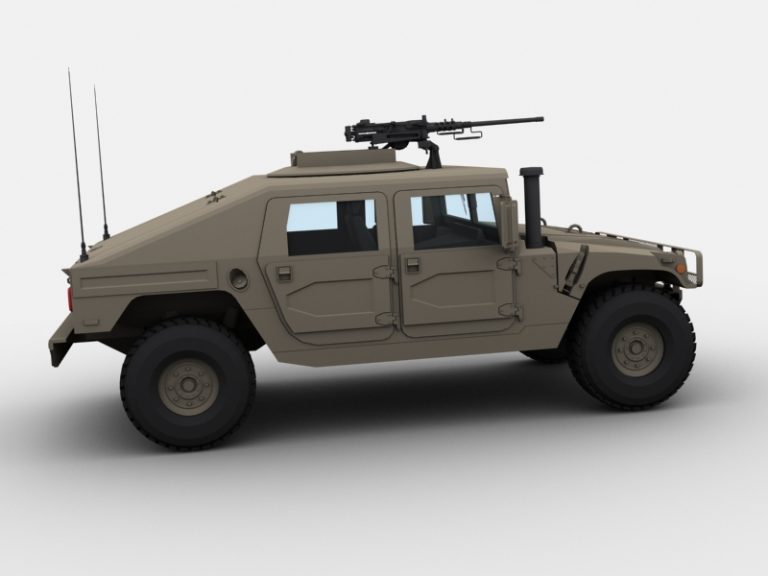 Military Hummer 3D Model - FlatPyramid