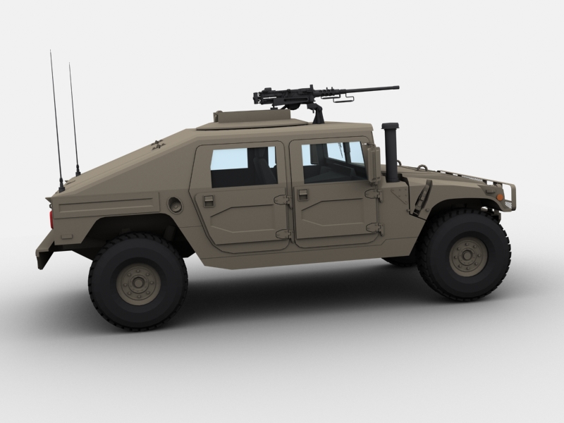 military hummer 3d model 3ds max fbx 146405