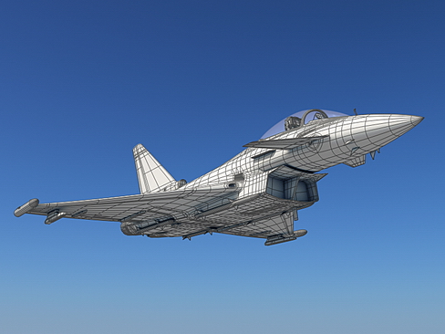 eurofighter typhoon 3d model 3ds max c4d lwo ma mb obj 114479