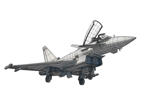 eurofighter typhoon 3d model 3ds max c4d lwo ma mb obj 114498