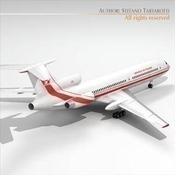 tu 154m polish air force 3d model 3ds dxf c4d obj 105472