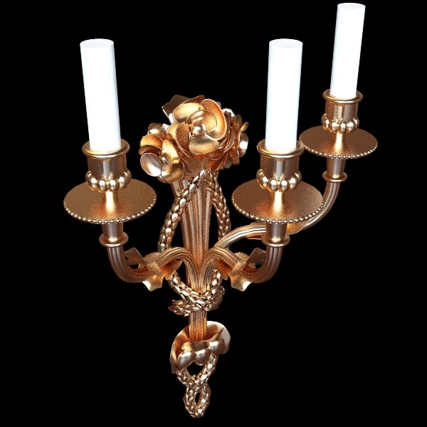 candelabrum sconce light 3d model 3ds max fbx obj 114844