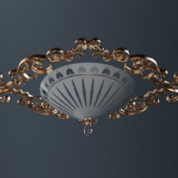 ornate ceiling light fixture 3d model 3ds max fbx texture obj 114824