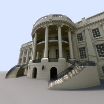 the white house 3d model 3ds max dxf fbx ma mb obj 91457