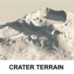 terrain crater 3d model 3ds c4d lwo obj 121035