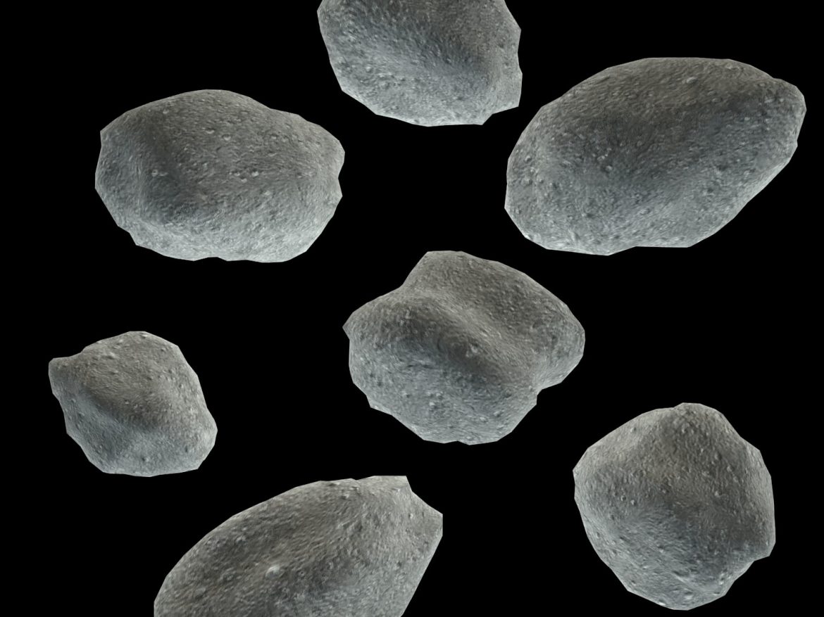 asteroids lowpoly 3d model fbx blend obj 152253