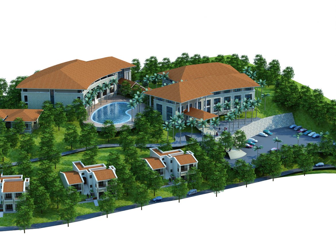 moutain resort hotel 3d model max other 159068