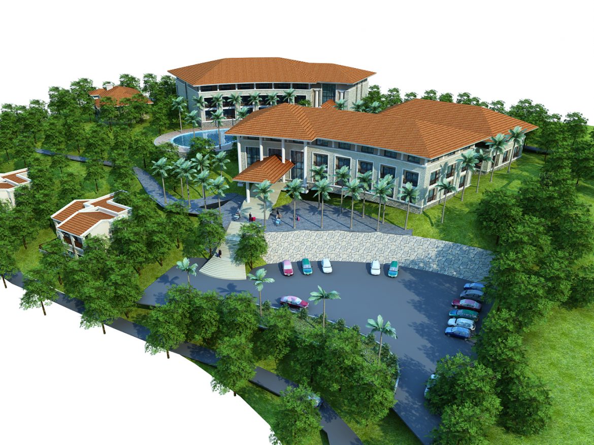 moutain resort hotel 3d model max other 159069