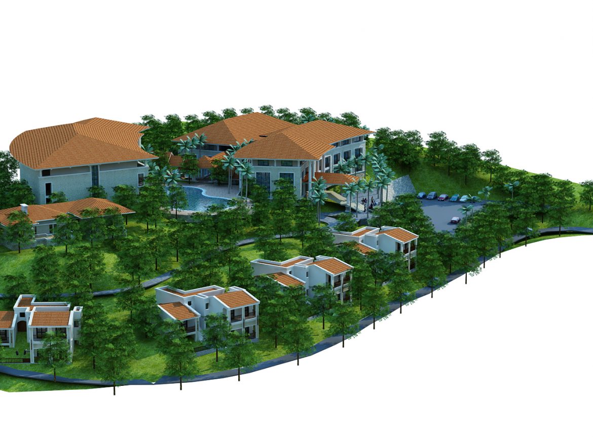 moutain resort hotel 3d model max other 159072