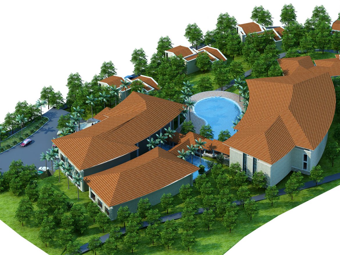 moutain resort hotel 3d model max other 159073
