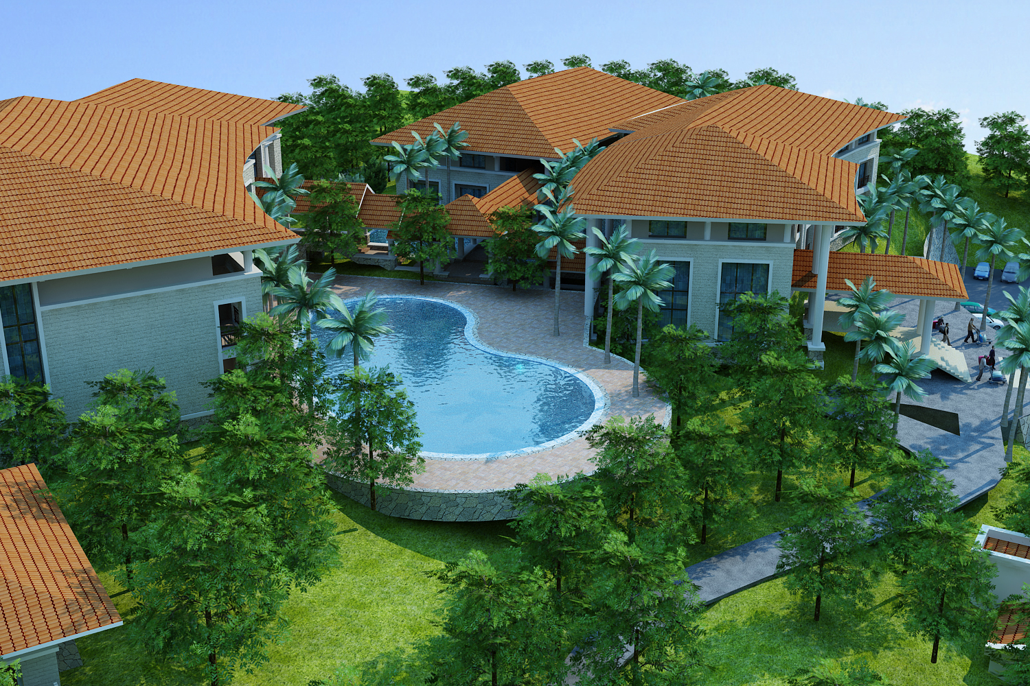 moutain resort hotel 3d model max other 159077