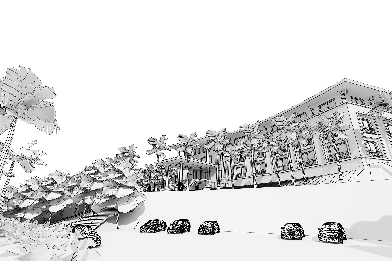 moutain resort hotel 3d model max other 159083
