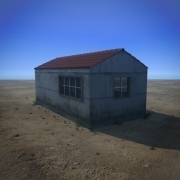 small abandoned house scene (or toolshed) 3d model max fbx ma mb obj 109794