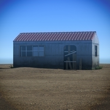 small abandoned house scene (or toolshed) 3d model max fbx ma mb obj 109795