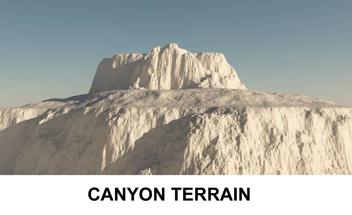 terrain canyon 3d model 3ds c4d lwo obj 118359