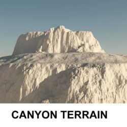 terrain canyon 3d model 3ds c4d lwo obj 118359