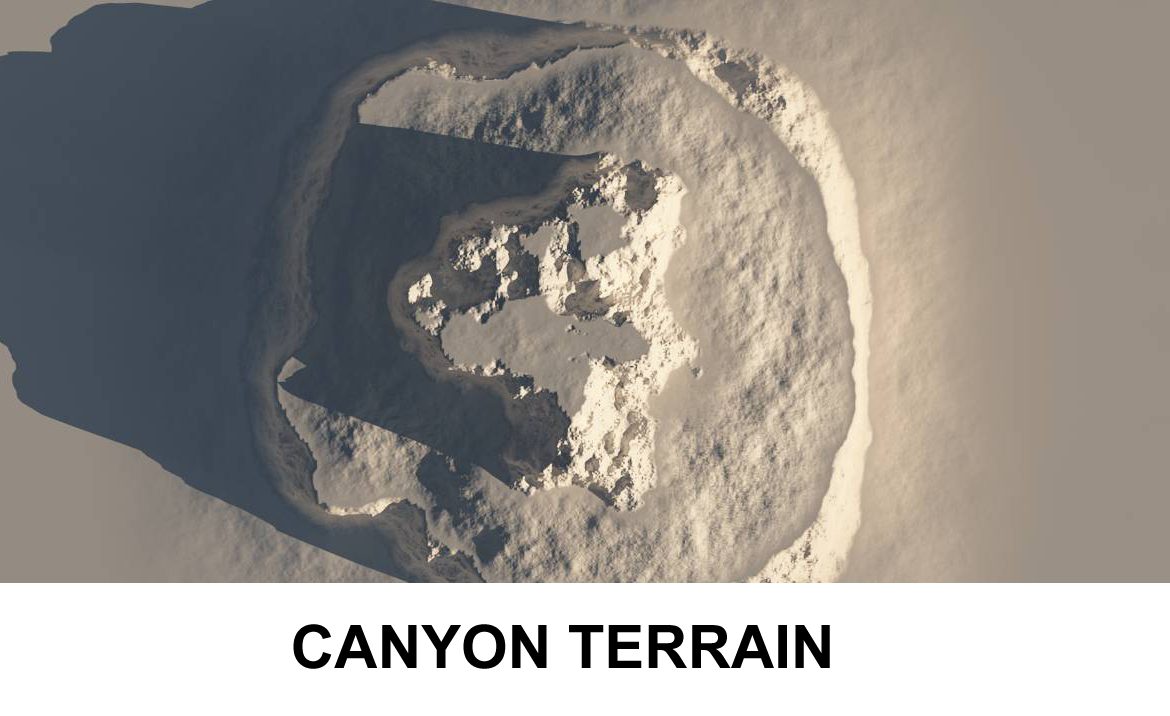terrain canyon 3d model 3ds c4d lwo obj 118360