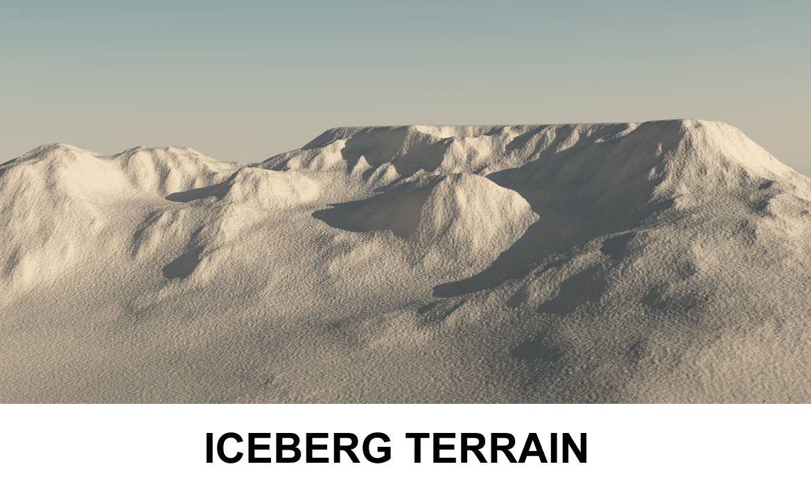 terrain iceberg 3d model 3ds c4d lwo obj 118384