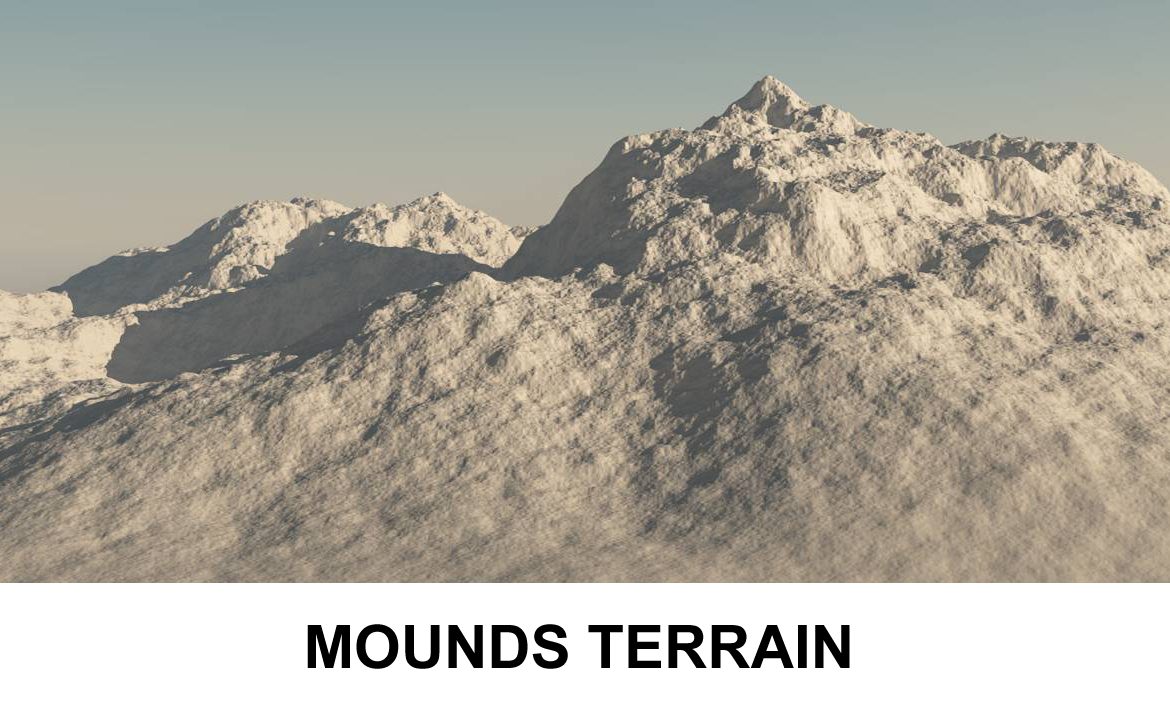 terrain mounds 3d model 3ds c4d lwo obj 118387