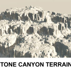 terrain stone canyon 3d model 3ds c4d lwo obj 121423