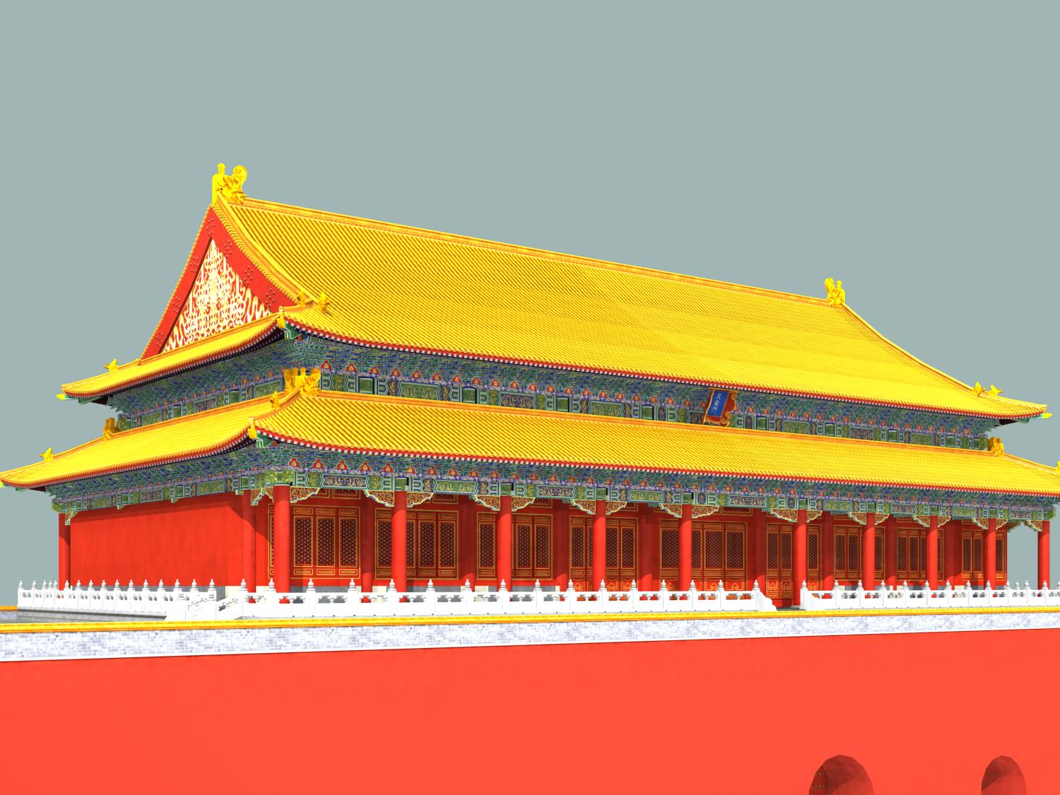 the tiananmen gate 3d model 3ds max 127924