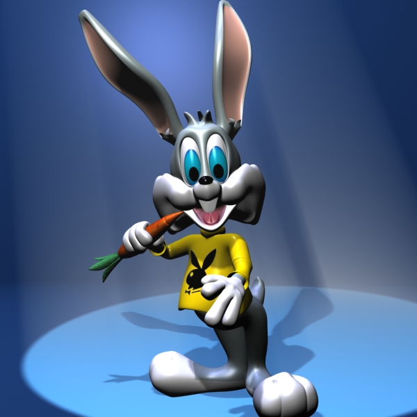 cute cartoon bunny rigged 3d model 3ds max fbx lwo obj 112375