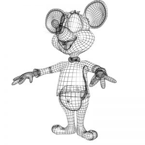 Green Mouse RIGGED 3D Model - FlatPyramid