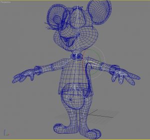 Green Mouse RIGGED 3D Model - FlatPyramid