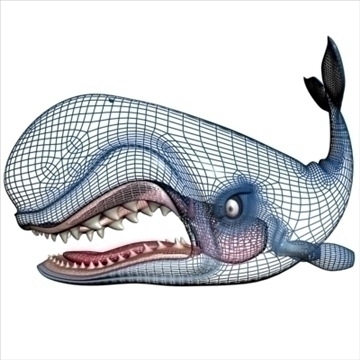 monstro cartoon whale rigged 3d model 3ds max fbx lwo obj 107285
