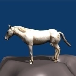 white horse 3d model blend 108603