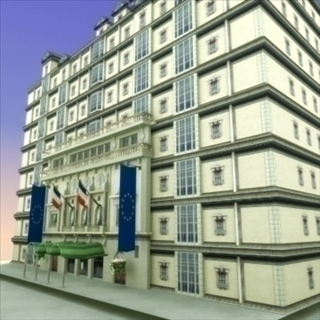 luxury paris apartment building 3d model 3ds max fbx lwo ma mb hrc xsi texture obj 99981