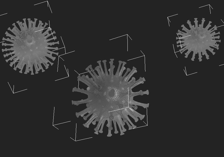 flu virus 3d model max 150318