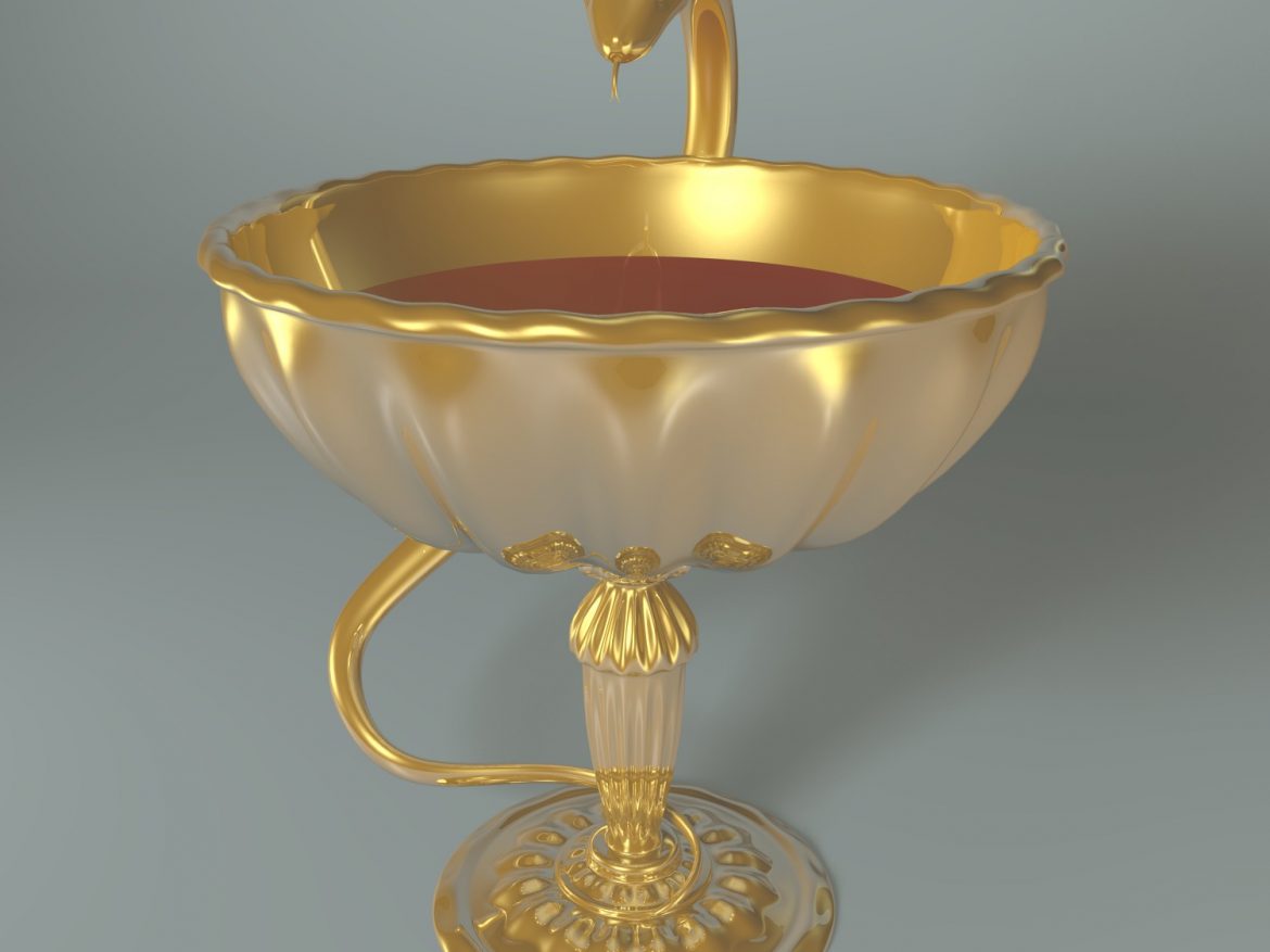 cup with snake 3d model blend obj 135236
