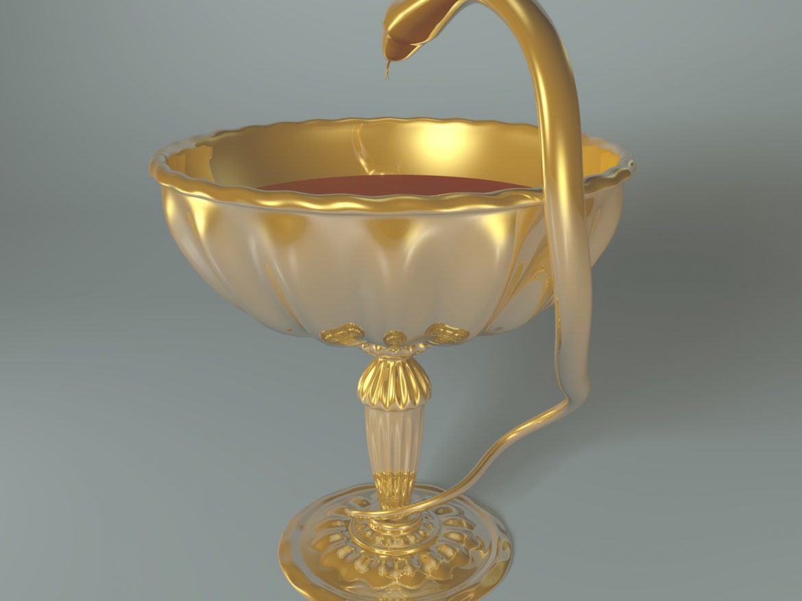 cup with snake 3d model blend obj 135241