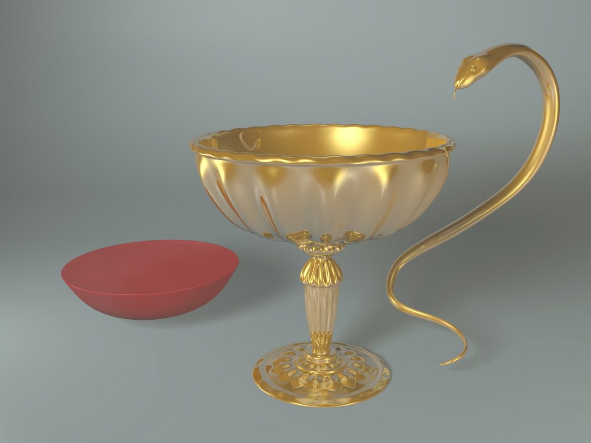 cup with snake 3d model blend obj 135243