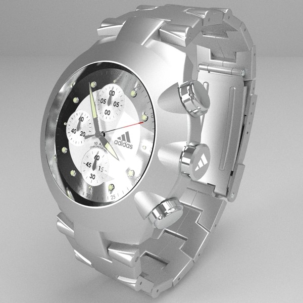 chronograph watch 3d model 3ds fbx skp obj 115582