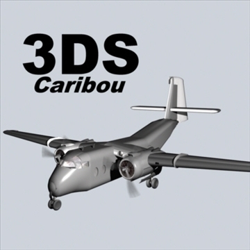 dehavilland caribou 3d model 3ds 79143
