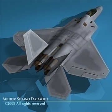 f22 raptor 3d model 3ds dxf c4d obj 89714