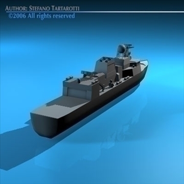 frigate ship 3d model 3ds dxf c4d obj 82039
