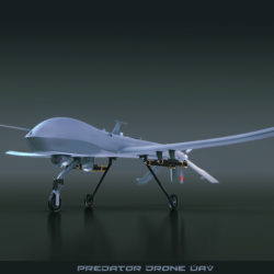 predator drone uav 3d model 3ds max fbx obj 116864