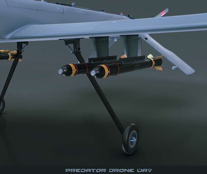 predator drone uav 3d model 3ds max fbx obj 116866