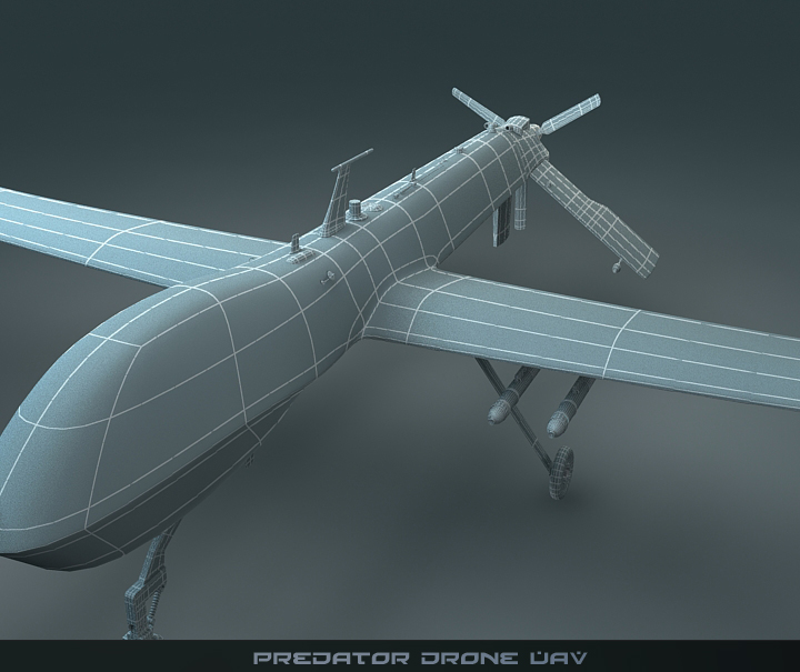 Predator Drone Uav 3d Model Flatpyramid