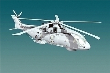 uk navy eh-101 merlin helicopter 3ds 3d model 3ds 83253
