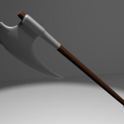 battle axe 3d model blend 157794