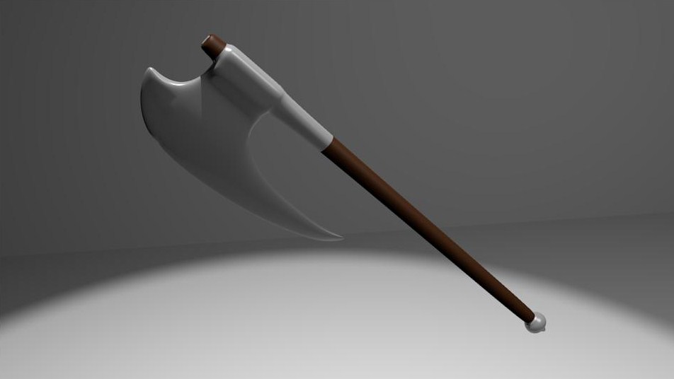 battle axe 3d model blend 157794