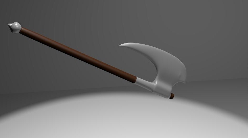 battle axe 3d model blend 157795