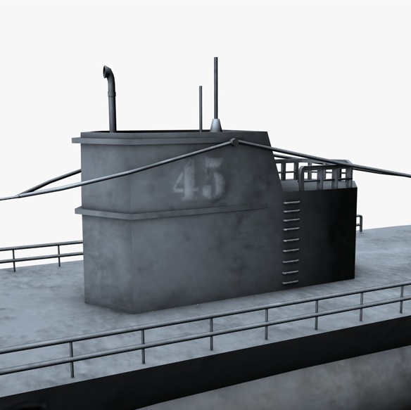 U-boat submarine 3D Model - FlatPyramid